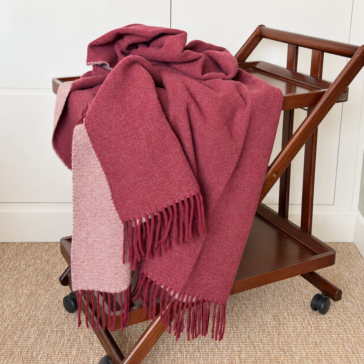 Cashmere and Gray Wool Blanket