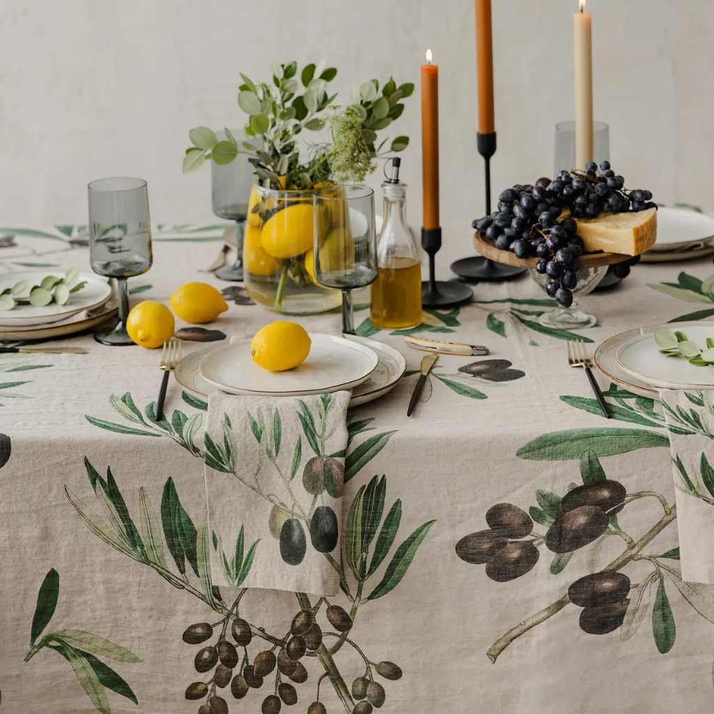 Mantel de Lino Olivas