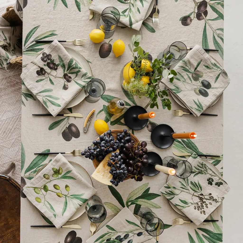 Mantel de Lino Olivas