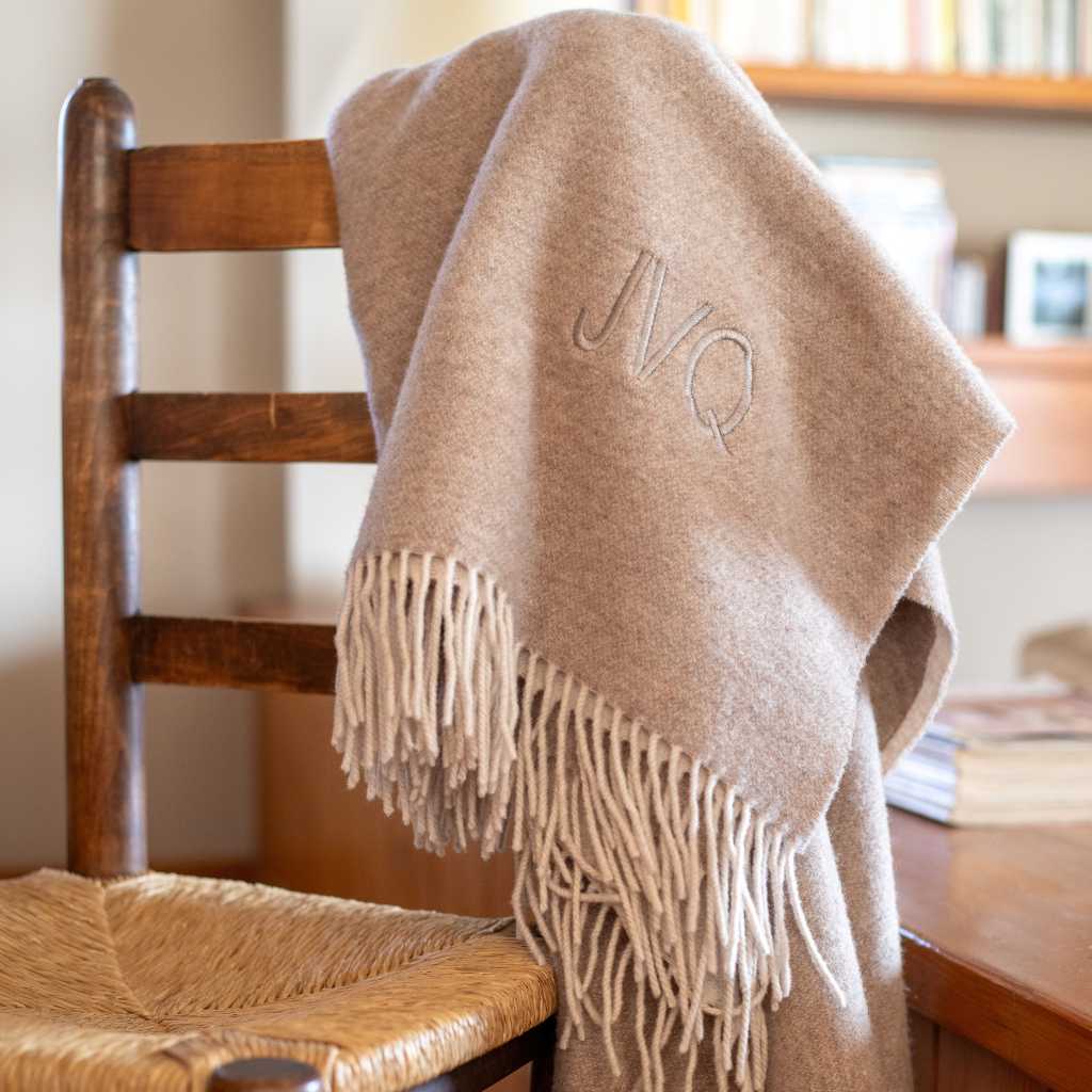 Pack Mantas Cashmere y Lana Beige