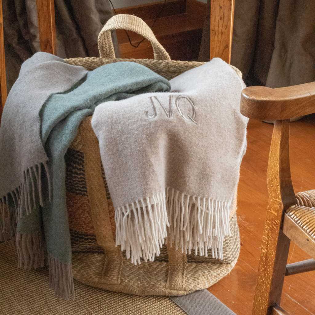 Pack Mantas Cashmere y Lana Beige