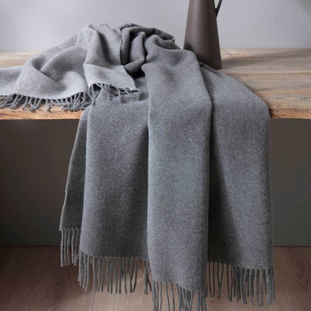 Pack Mantas Cashmere y Lana Gris