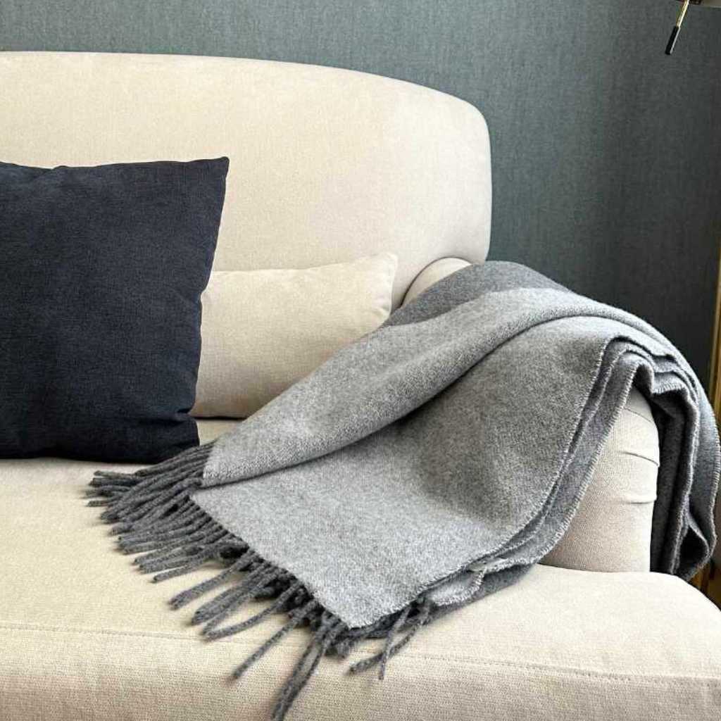 Pack Mantas Cashmere y Lana Gris