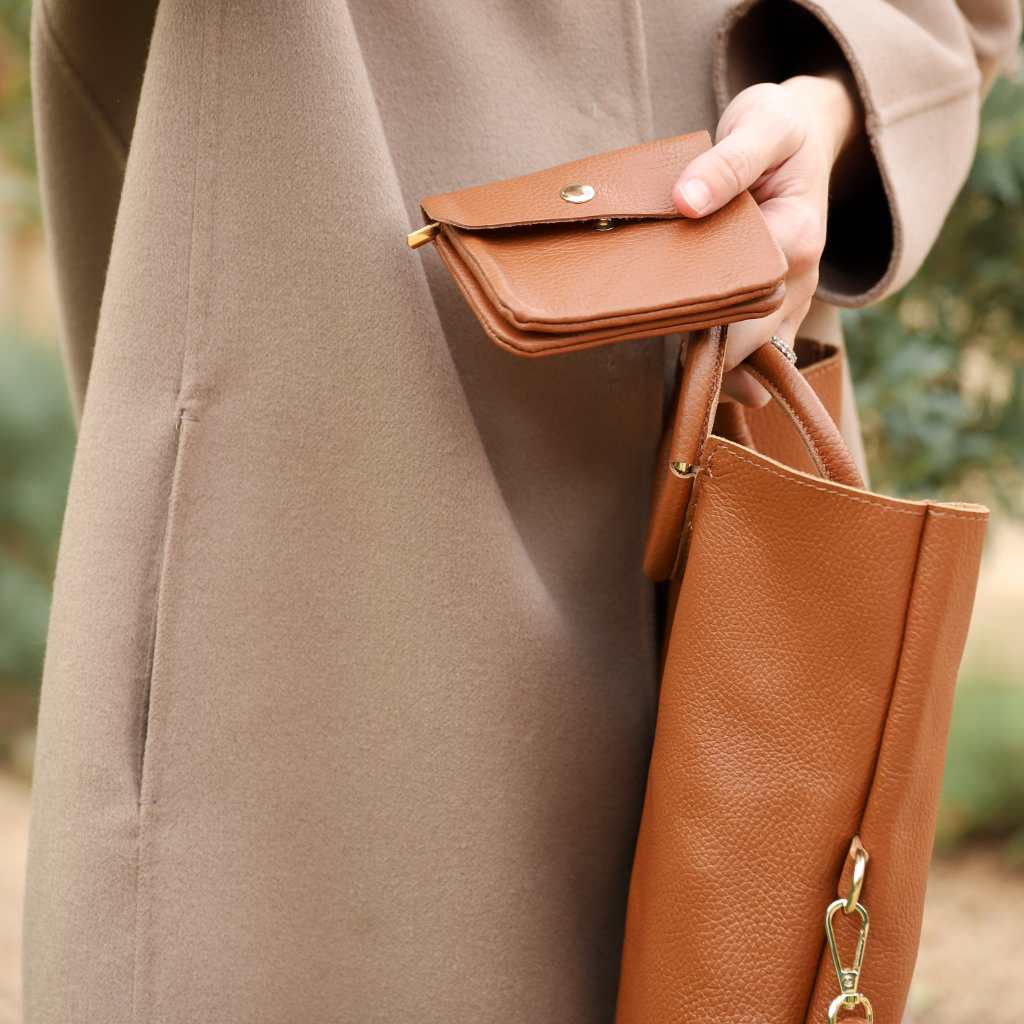 Bolso Anilla Piel Camel