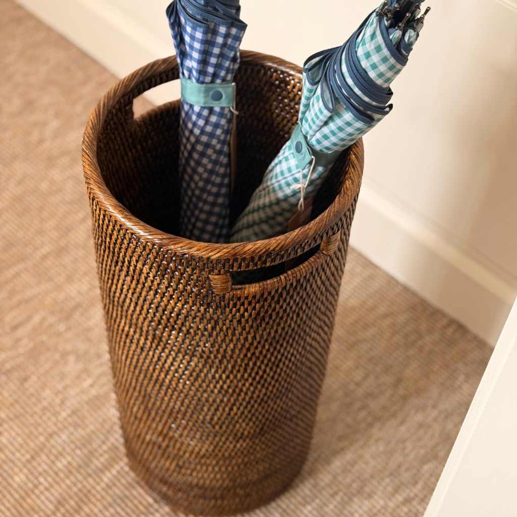 Chocolate Leather Umbrella Stand