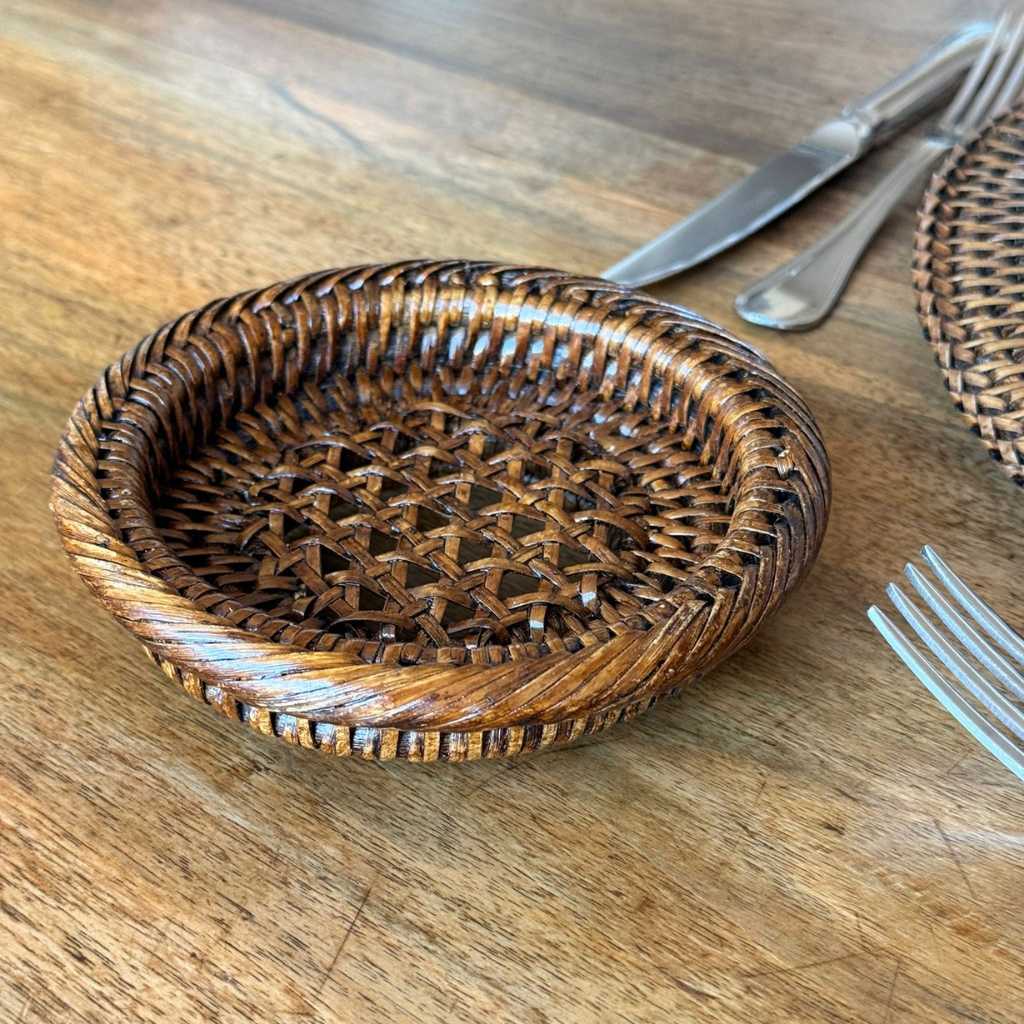 Rattan Bread Plate