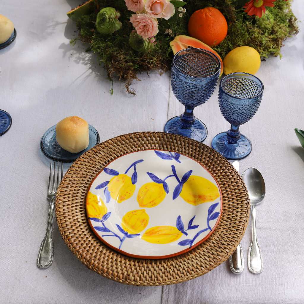 Lemon Ceramic Plates (Set of 4)
