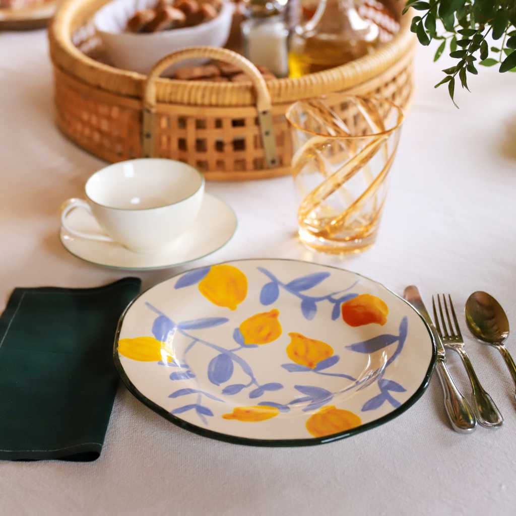 Lemon Ceramic Plates (Set of 4)