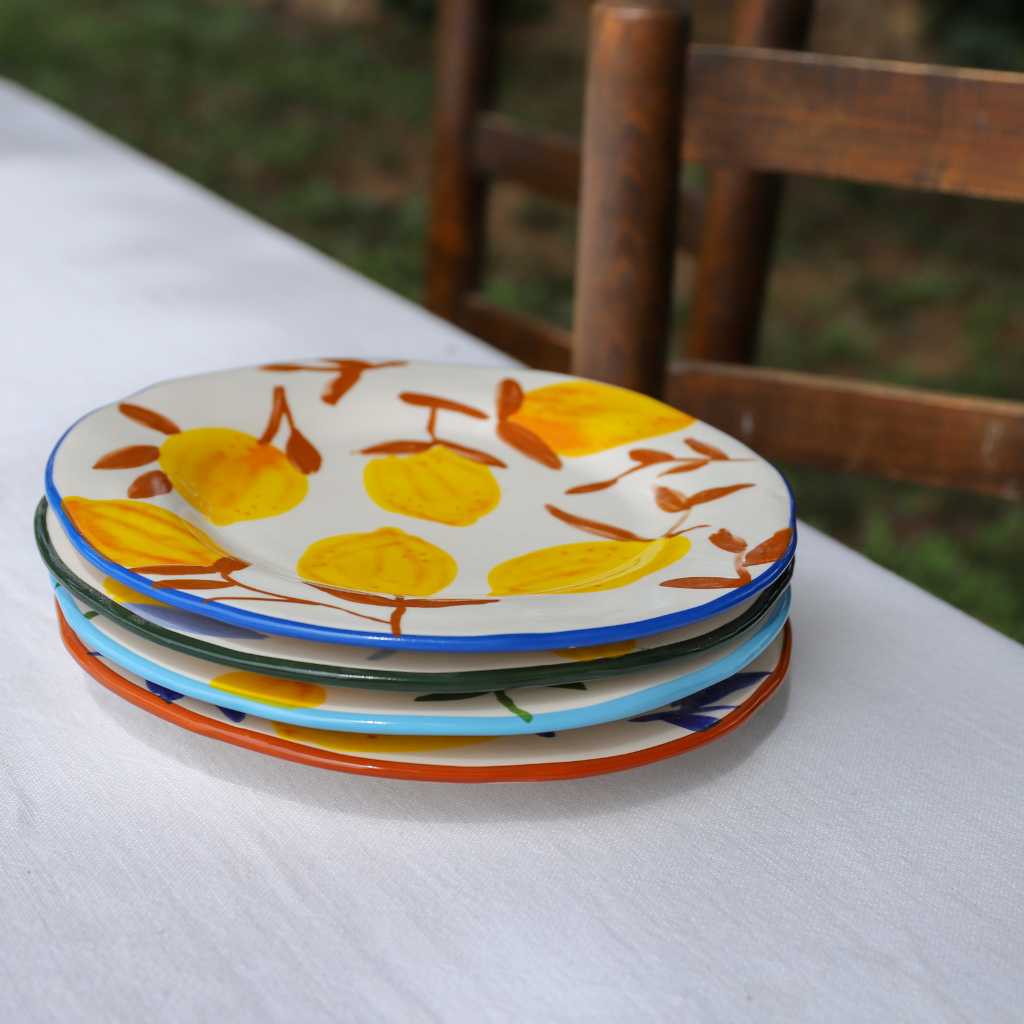 Lemon Ceramic Plates (Set of 4)