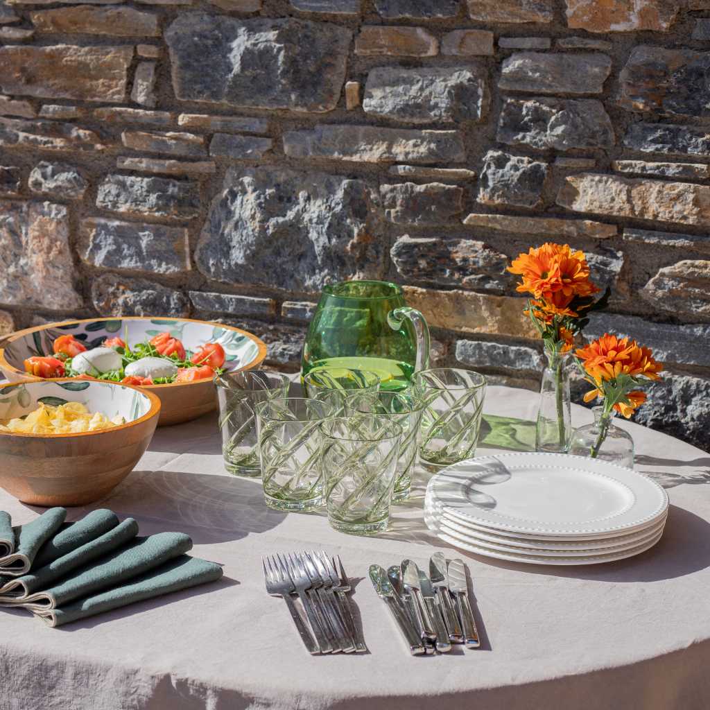 Vasos Policarbonato Espiral Verde (Set de 6)