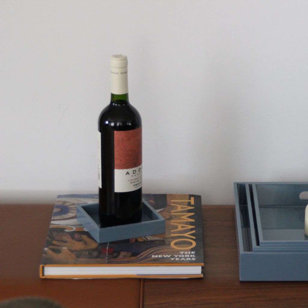 Posabotellas Lacado Azul