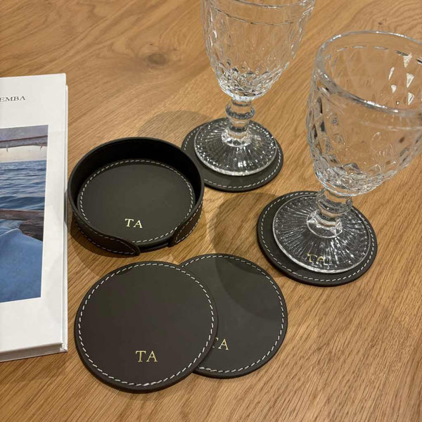 Posavasos Piel Chocolate (6 uds)