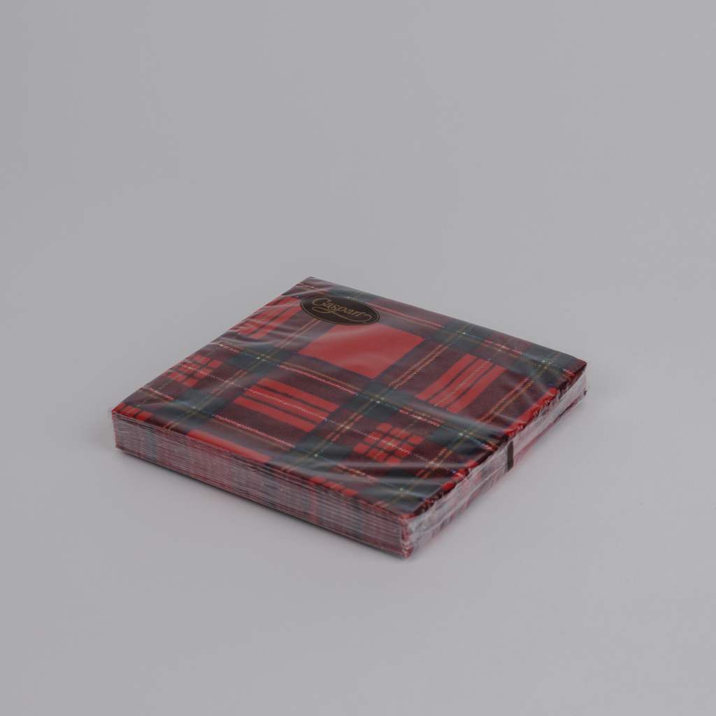Checkered Print Lunch Napkins