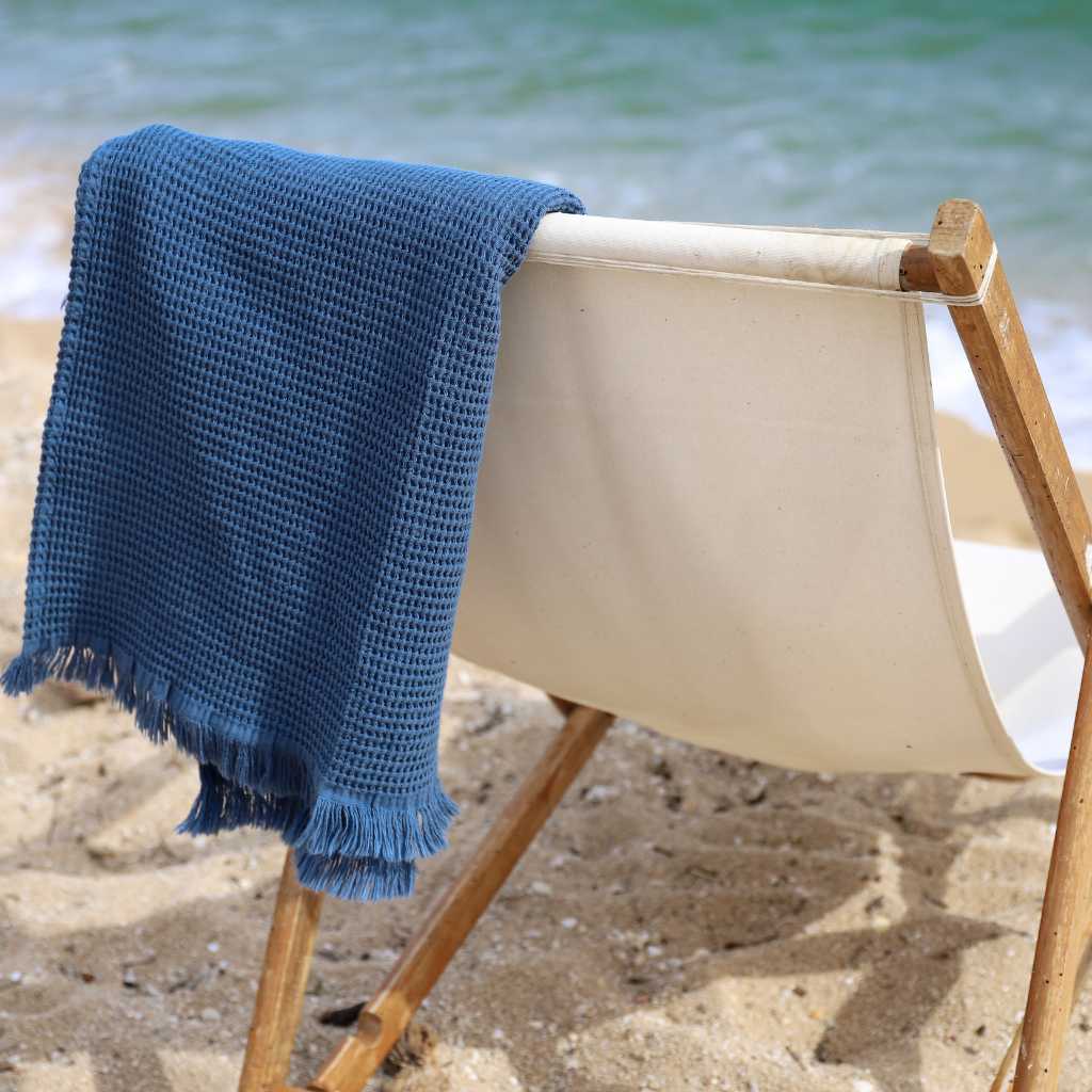 Blue Honeycomb Towel