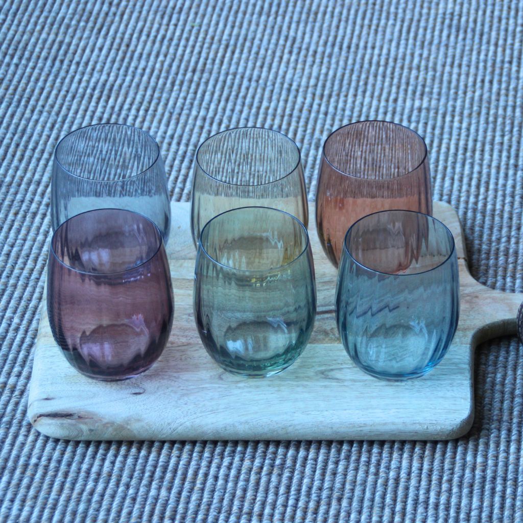 Maroon Polycarbonate Glasses (Set of 6)