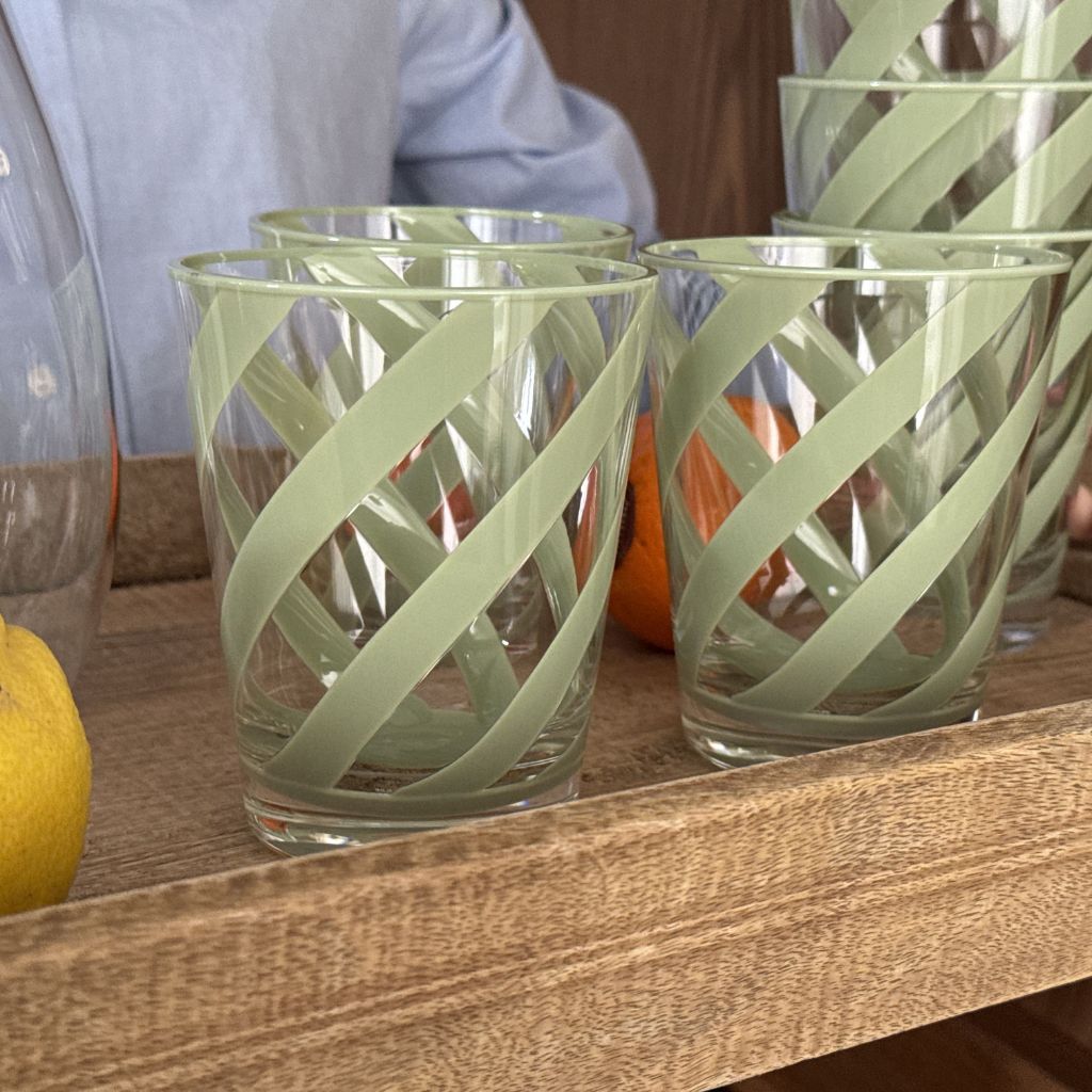 Vasos Policarbonato Espiral Verde Mate