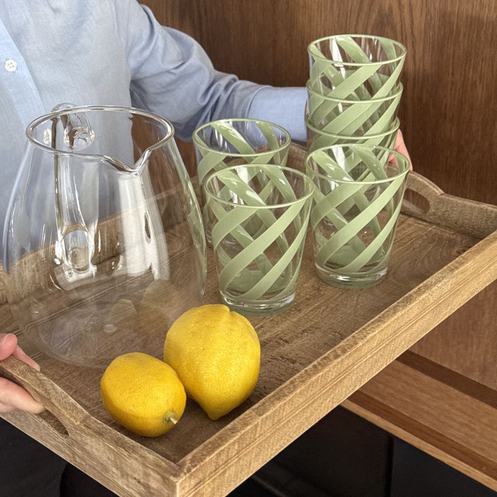 Vasos Policarbonato Espiral Verde Mate