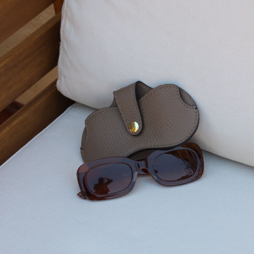 Brown Leather Glasses Case