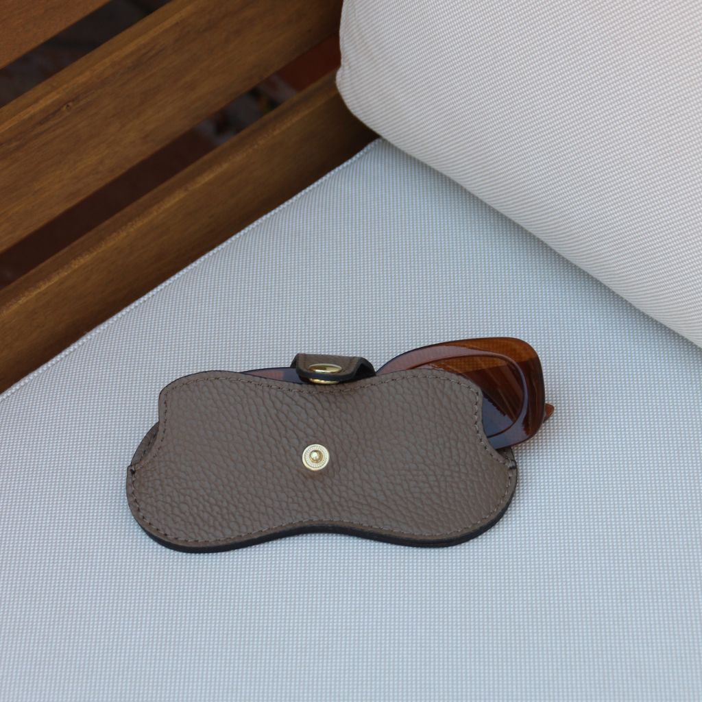 Brown Leather Glasses Case