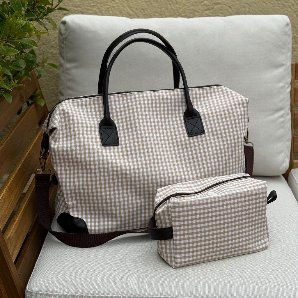 Neceser Salerno Vichy Beige